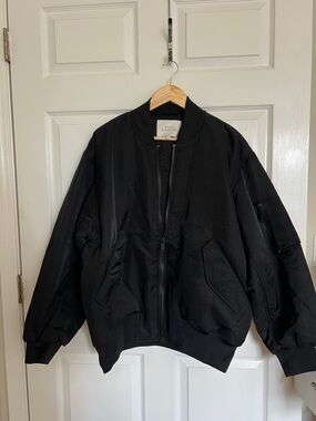 Studio Nicholson Leroy Black Bomber Jacket